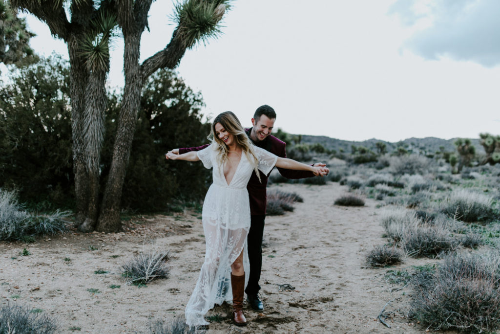 Jeremy and Alyssa in Joshua Tree National Park.